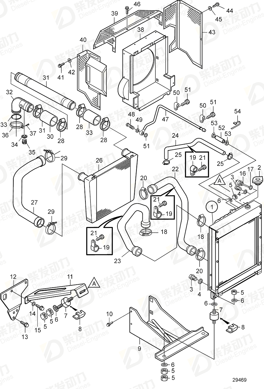 volvo penta Clamp 20405730 Drawing volvo penta Clamp 20405730 Drawing
